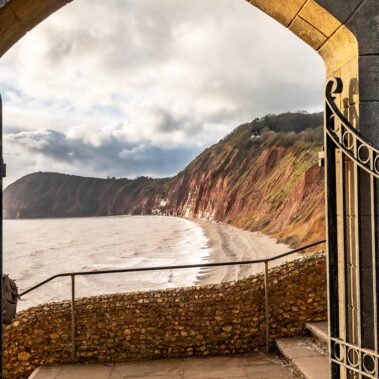 View of Jacob's Ladder beach from Connaught Gardens